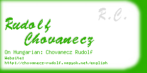 rudolf chovanecz business card